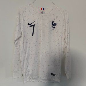 Griezmann France Away Jersey 2018 World Cup Long Sleeve Men's Medium